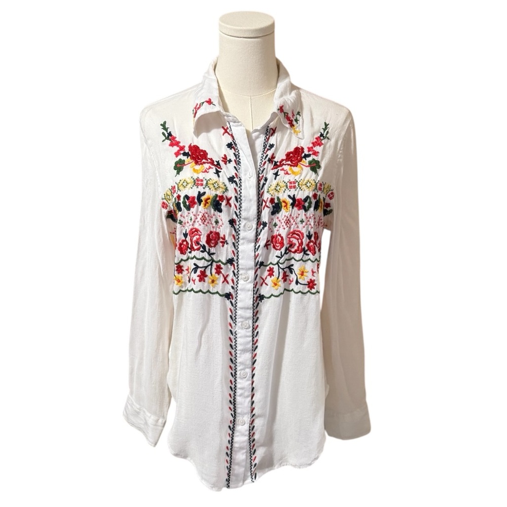 Hannah Embroidered Shirt SZ SM‎